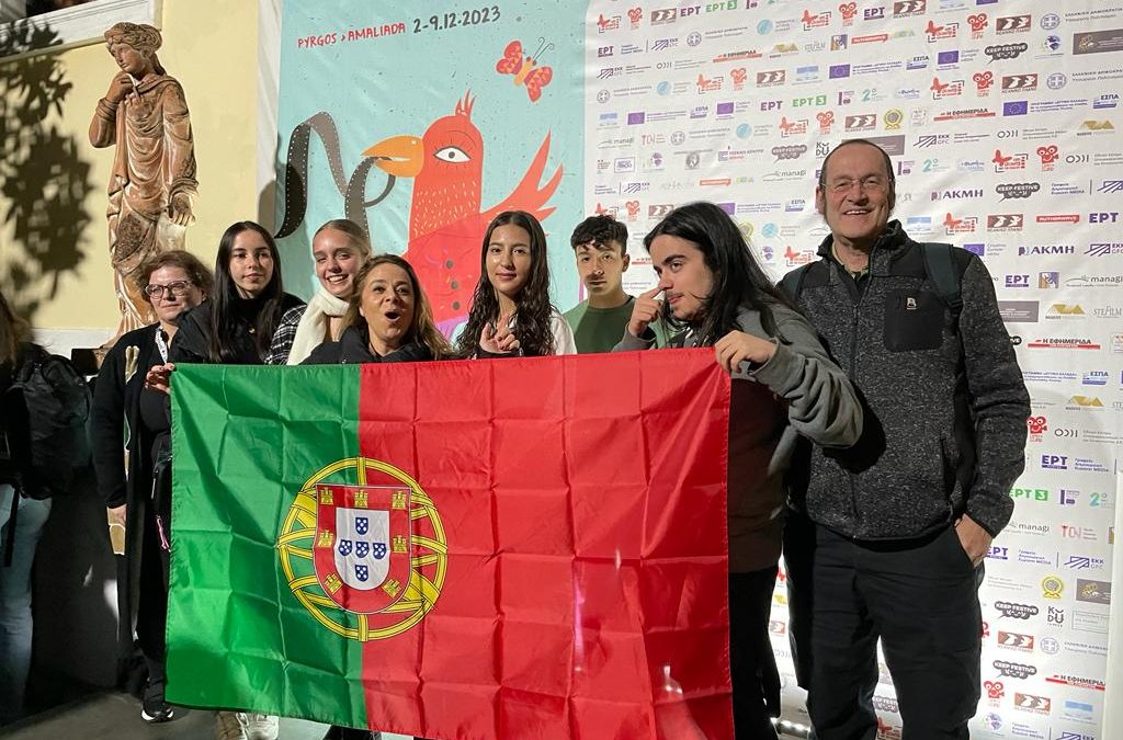 Alunas e professora em formação na Grécia