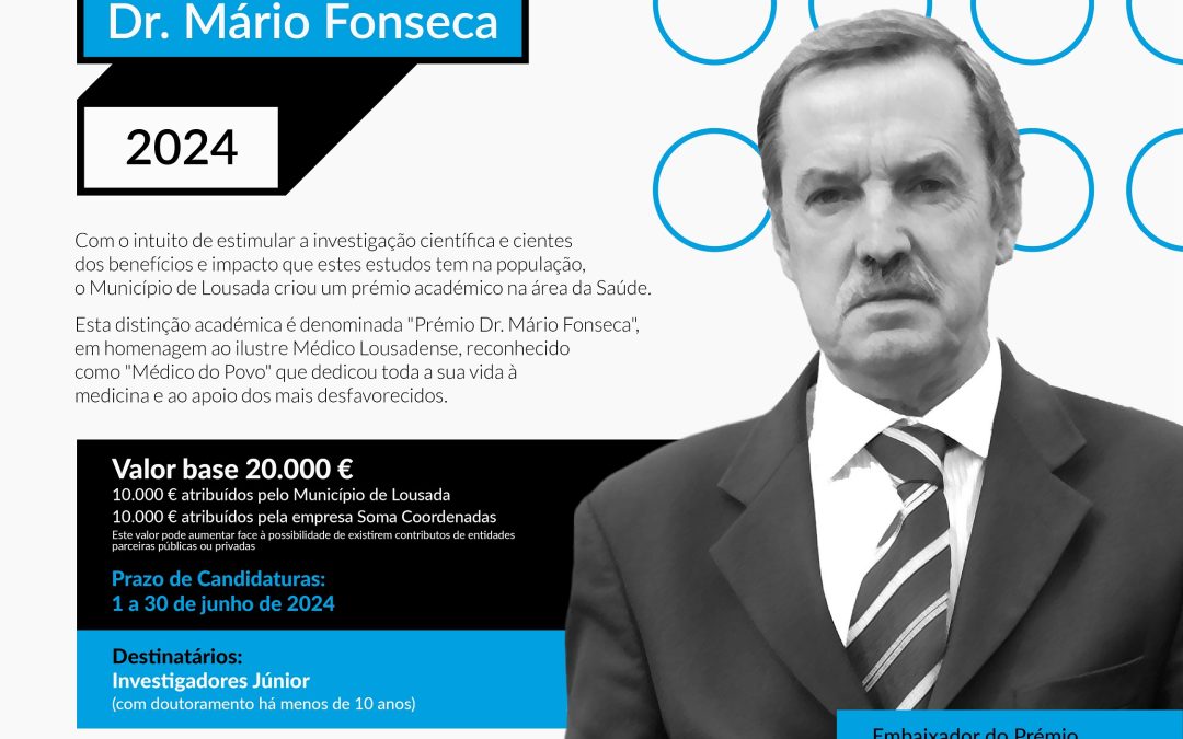 Município cria Prémio de Investigação Dr. Mário Fonseca