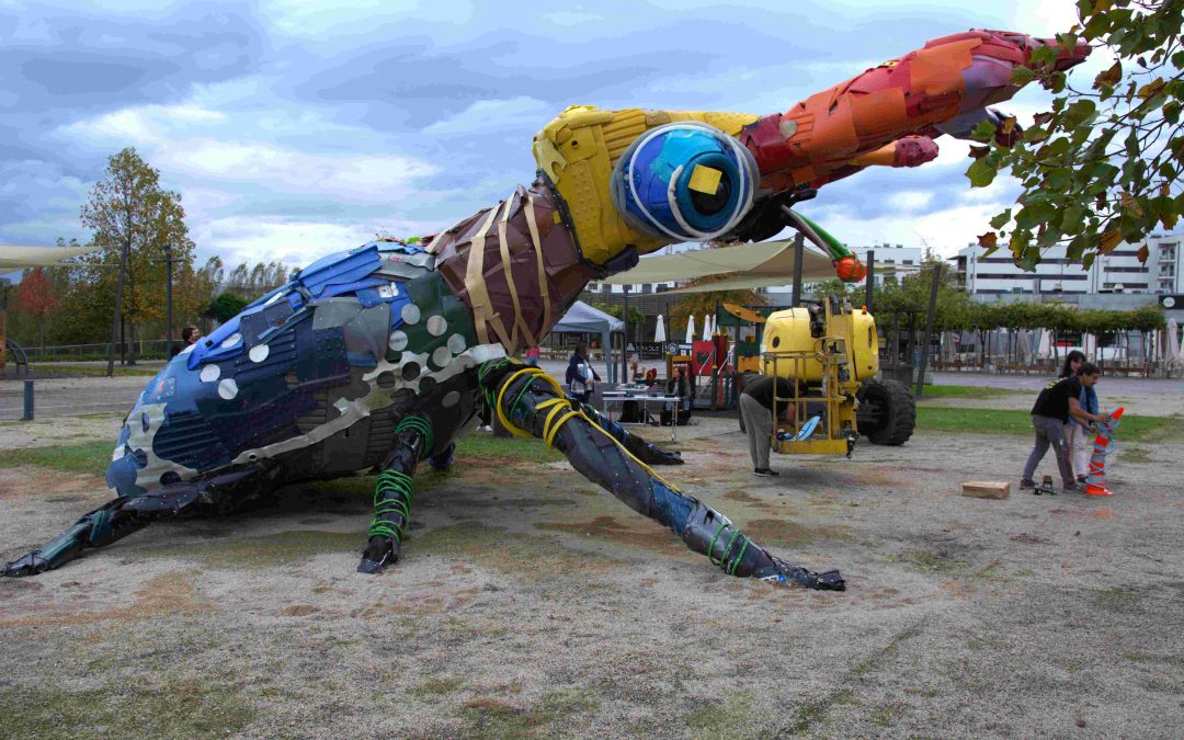 Parque Urbano Dr. Mário Fonseca recebe instalação artística de Bordalo II